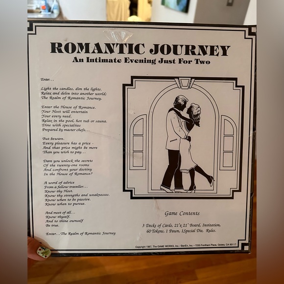 Romantic Journey board game vintage 1987 rare - NIB - Picture 2 of 4